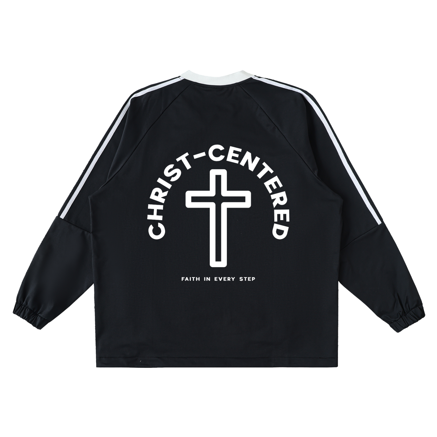 Color-Block V-Neck Long-Sleeve T-Shirt