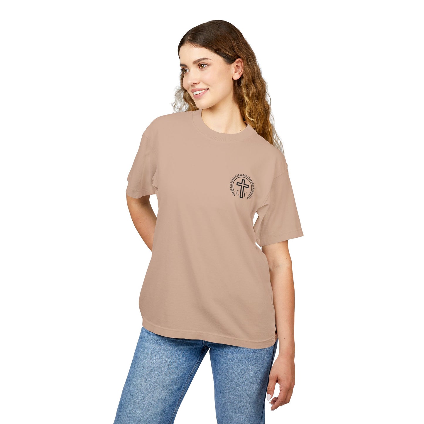 Christ Centered Heavy Tee- Faith In Every Step : 2nd Corinthians 5:7