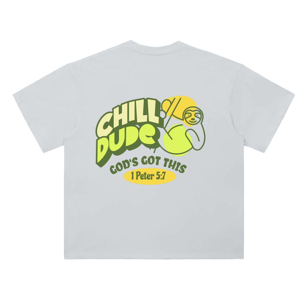 ‘Chill Dude Gods Gods Got This’ Drop Shoulder Cotton T-Shirt