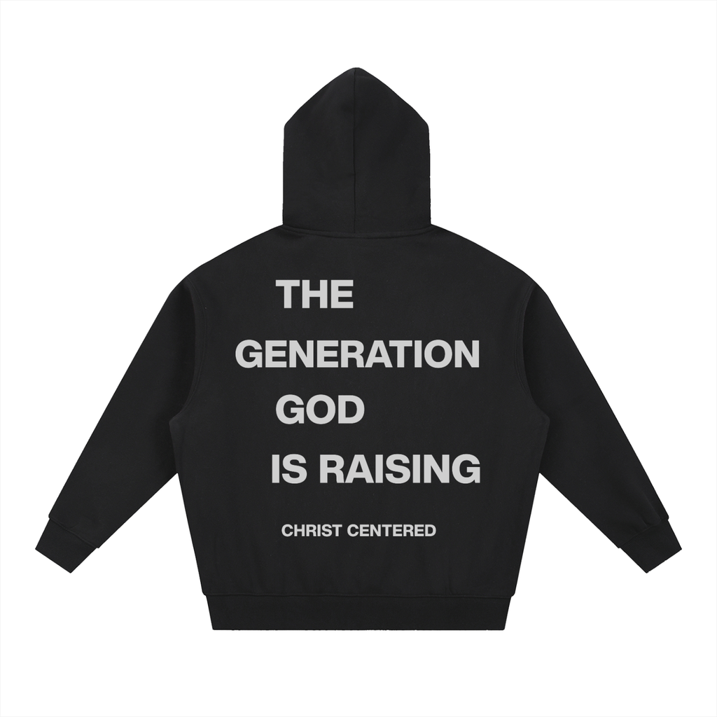 ‘The Gen God Is Raising’ Boxy Fleece Hoodie