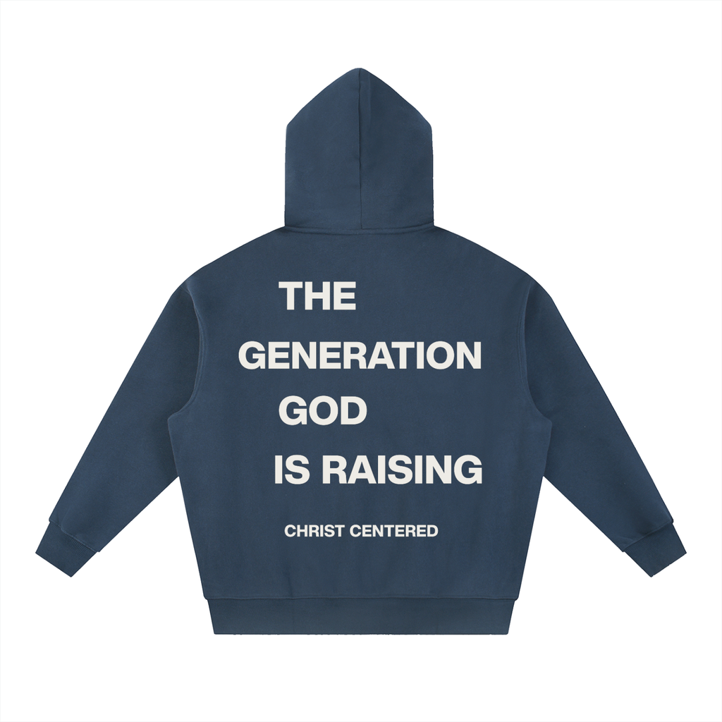 ‘The Gen God Is Raising’ Boxy Fleece Hoodie