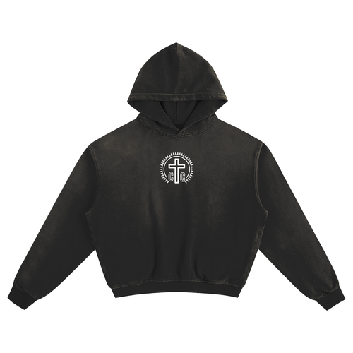 'I Am Christ Centered' Sunfaded Boxy Hoodie