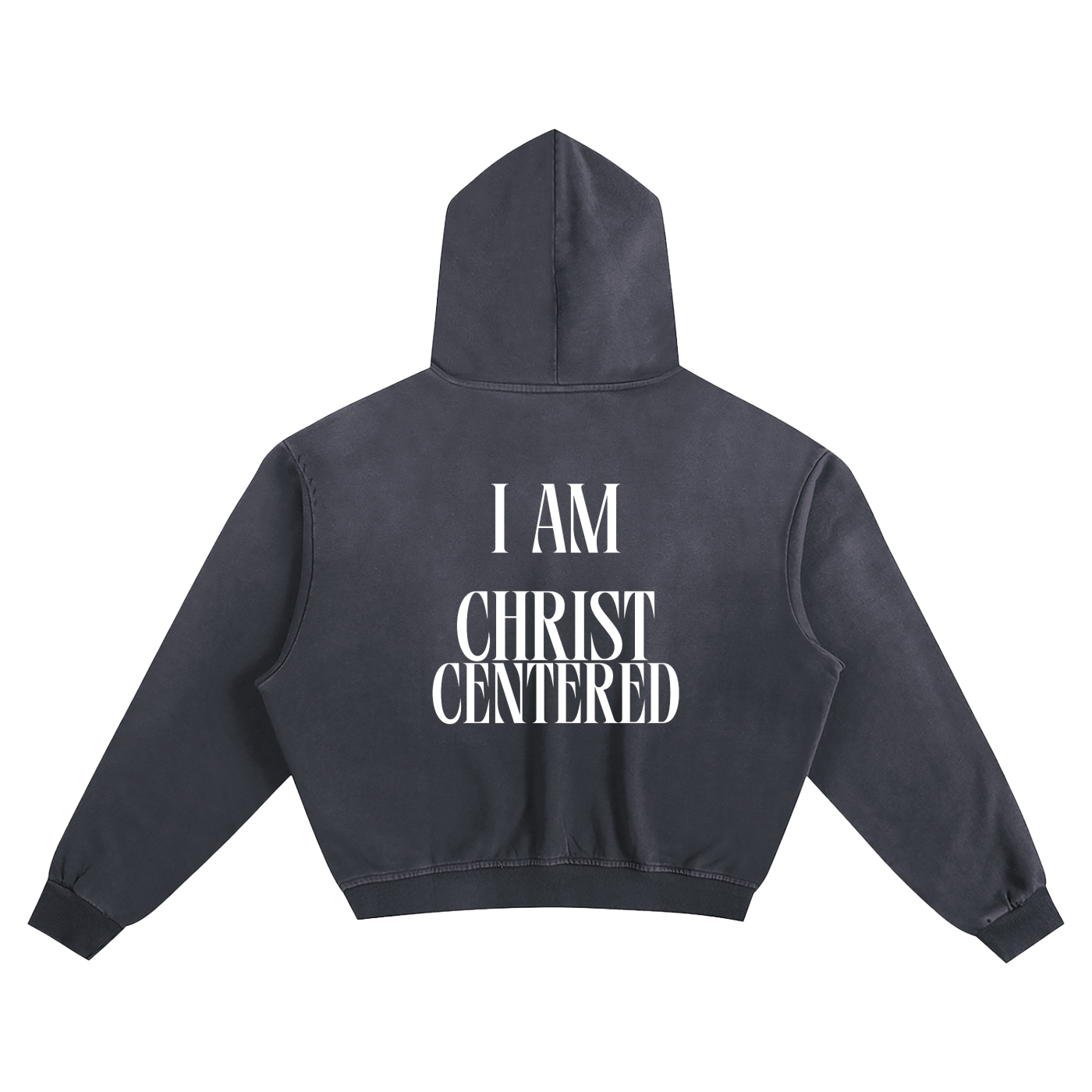 'I Am Christ Centered' Sunfaded Boxy Hoodie