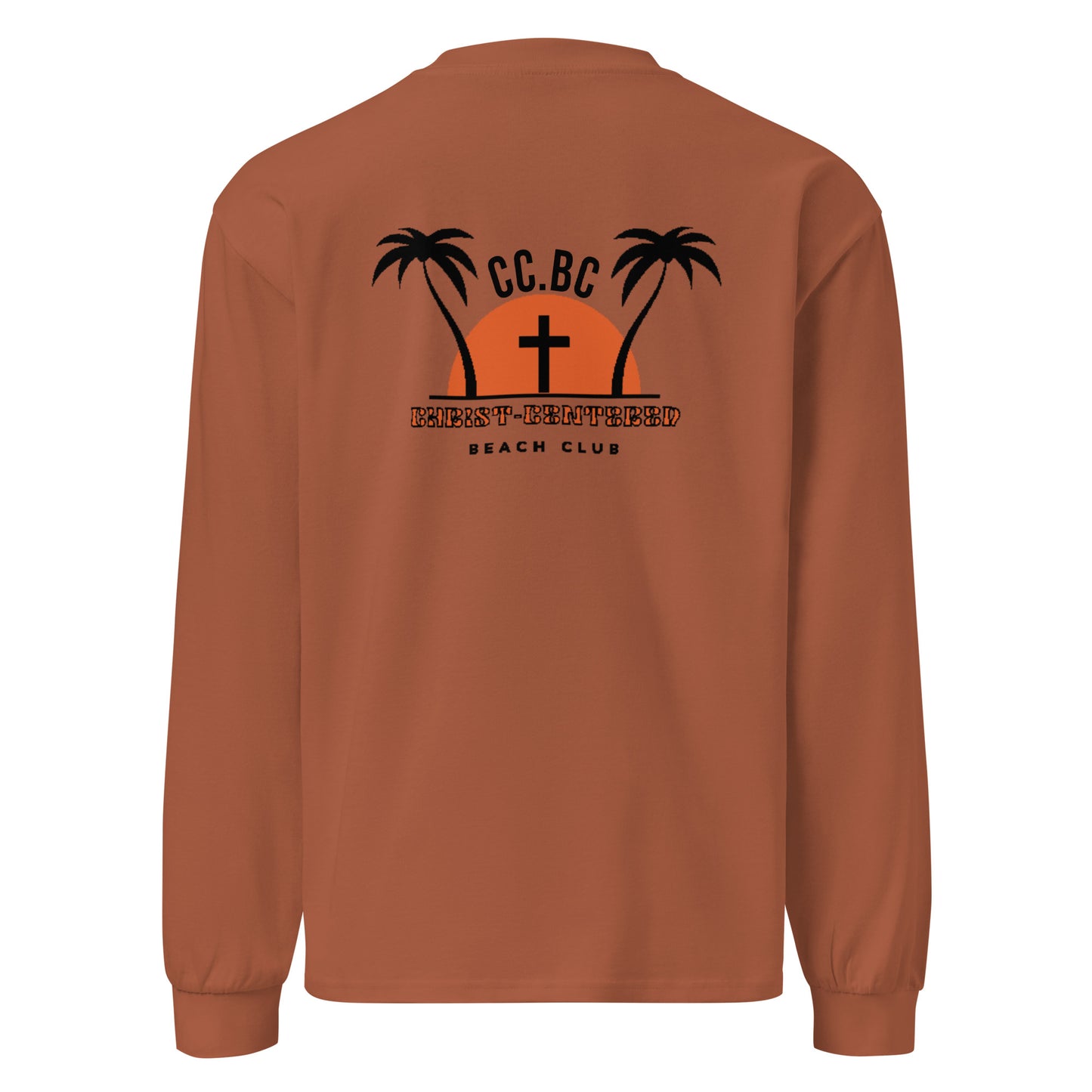 C.C.BC Embroidered Sweatshirt | Sun & Cross Beach Design | Christian Apparel