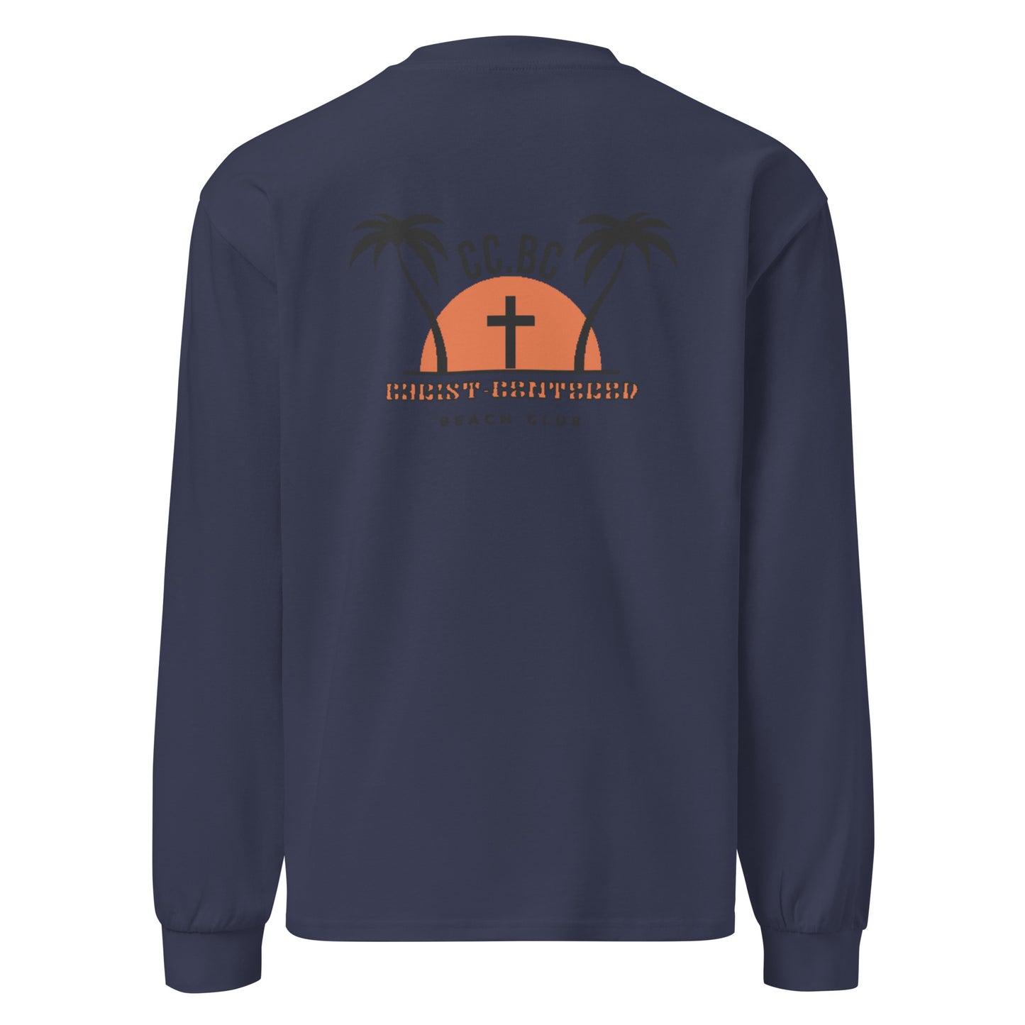 C.C.BC Embroidered Sweatshirt | Sun & Cross Beach Design | Christian Apparel